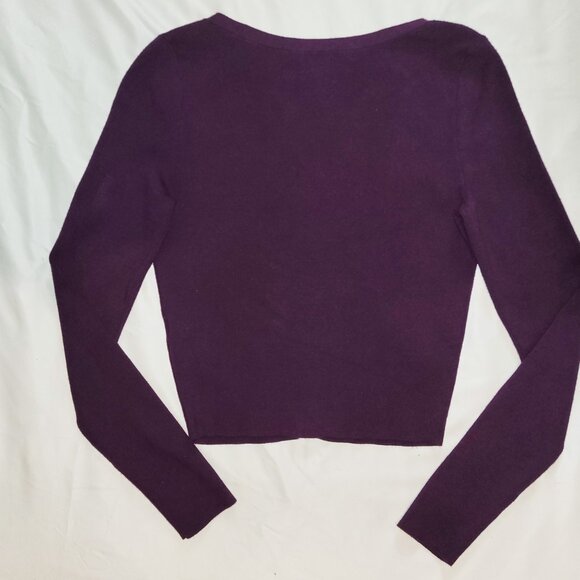 Purple Babaton Georgia Cardigan Sweater Women M Dewberry - Picture 4 of 7